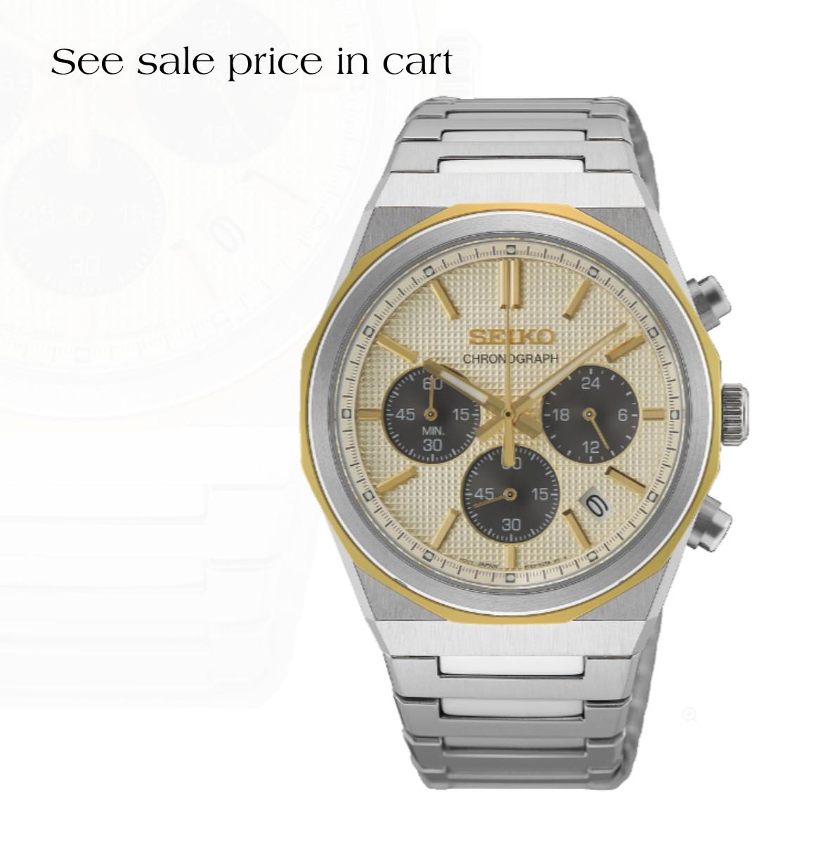 Seiko Essentials TT Quartz Chronograph Champagne Dial HGK001