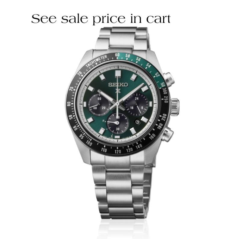 Seiko Prospex Speedtimer SS Solar Chronograph Green Dial HBJ003