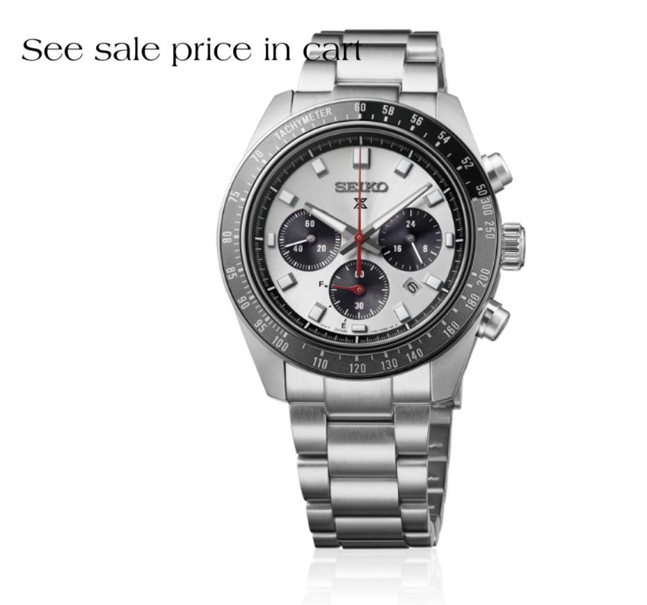 Seiko Prospex Speedtimer SS Solar Chronograph Silver Dial HBJ001