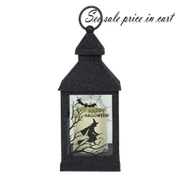 Halloween Glittered Witch light up lantern 6002882
