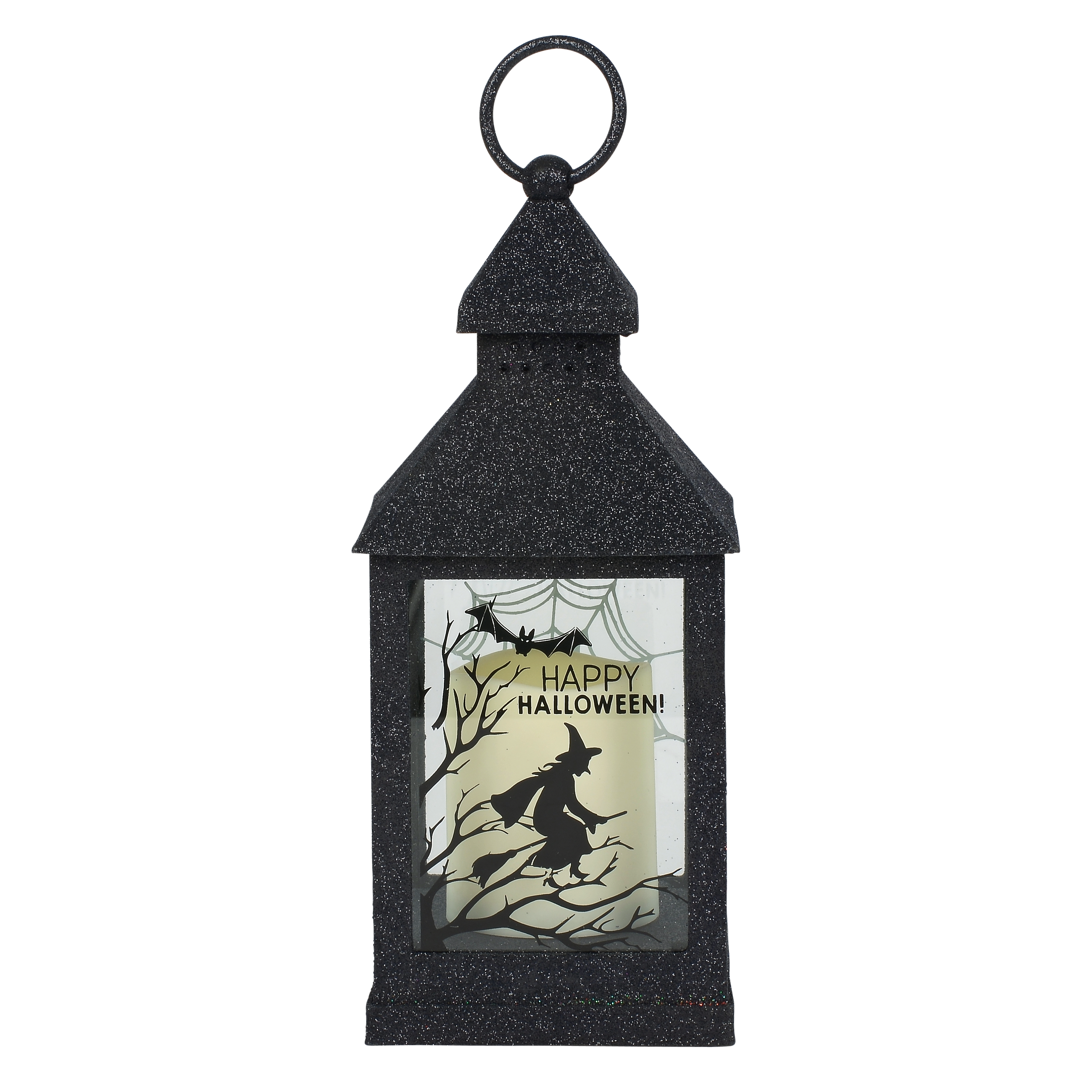 Halloween Glittered Witch light up lantern 6002882