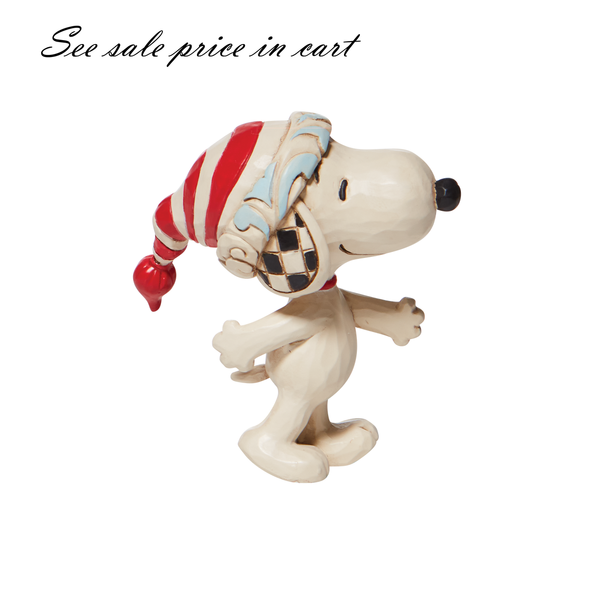 Jim Shore Snoopy with Red & White Cap Mini Figurine 6008960