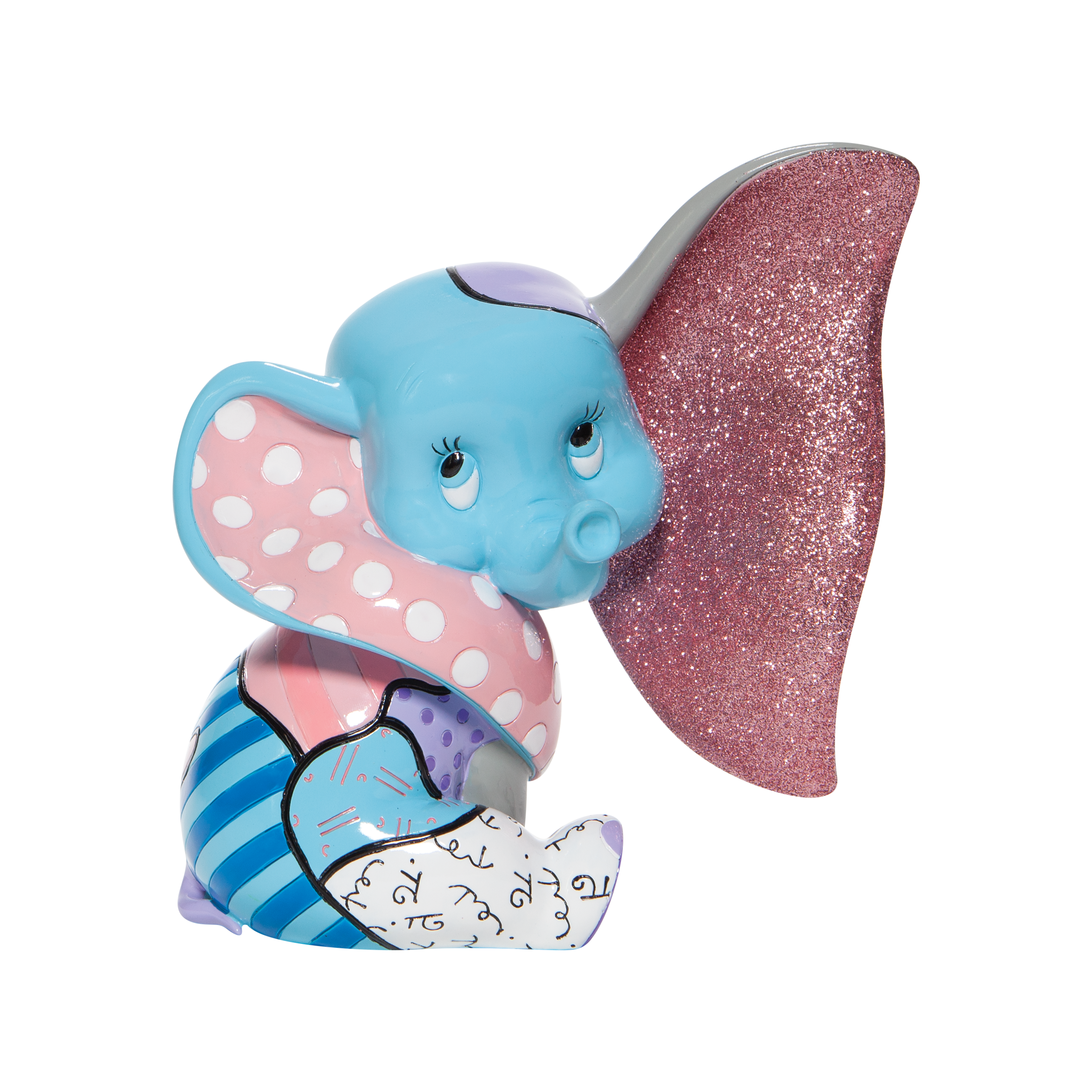 Britto Baby Dumbo Sitting Pose Glitter Figurine 6007096