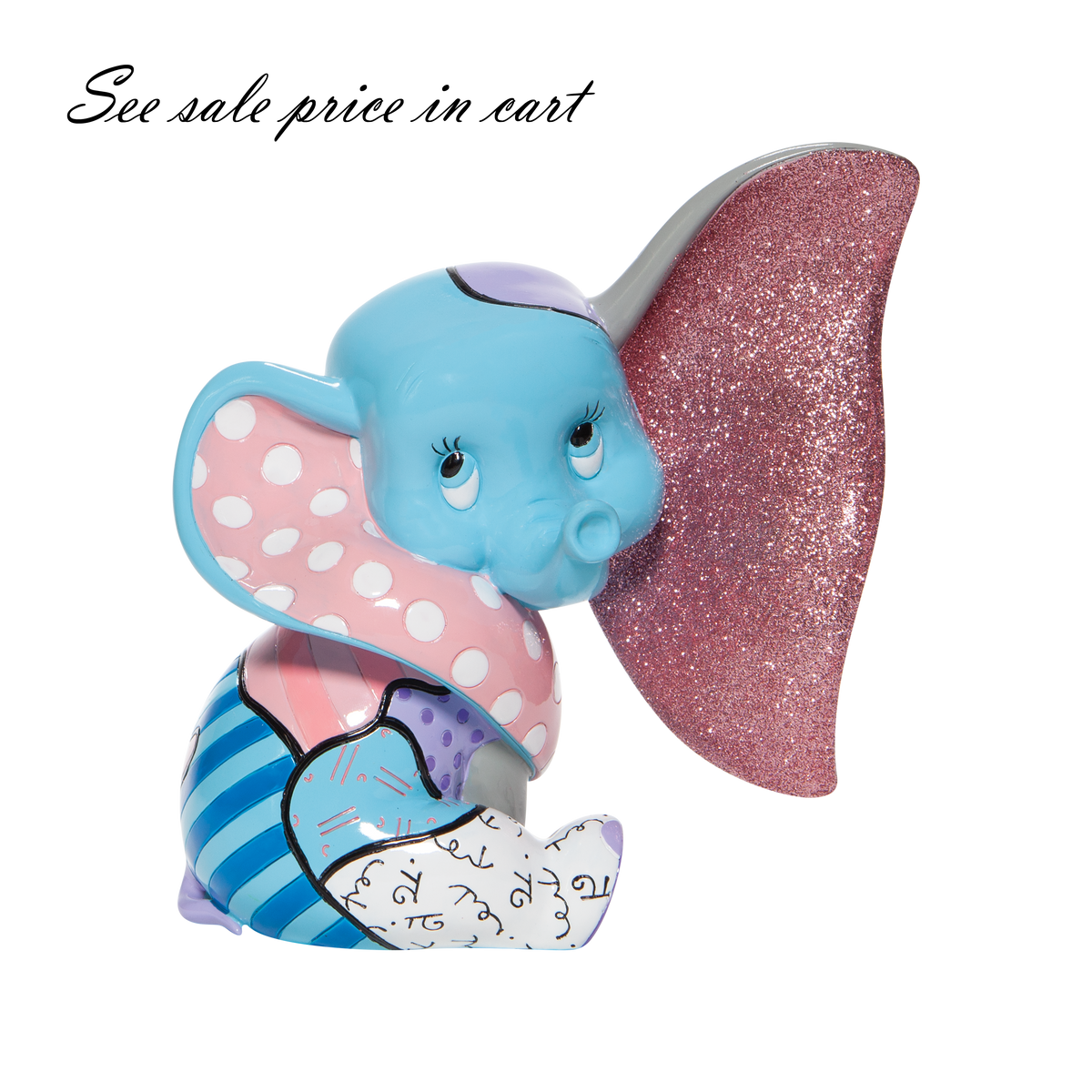 Britto Baby Dumbo Sitting Pose Glitter Figurine 6007096