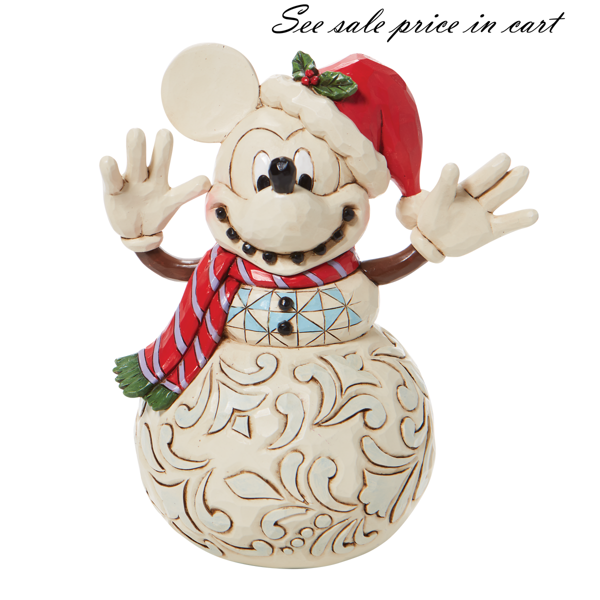 MICKEY MOUSE SNOWMAN Snowy Smiles Disney Traditions 6008976