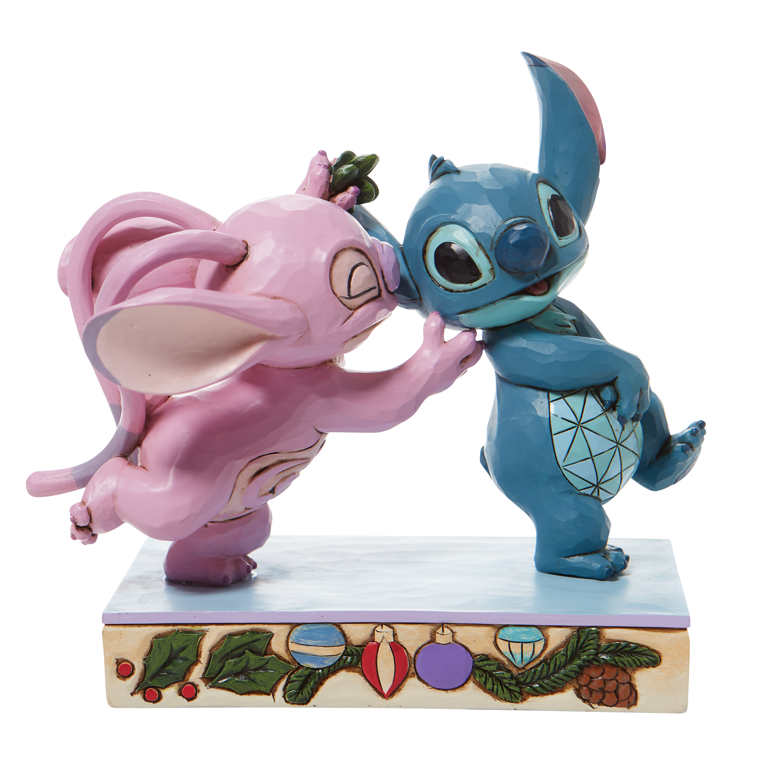 Jim Shore Disney Traditions Angel and Stitch mistletoe kisses 6008980