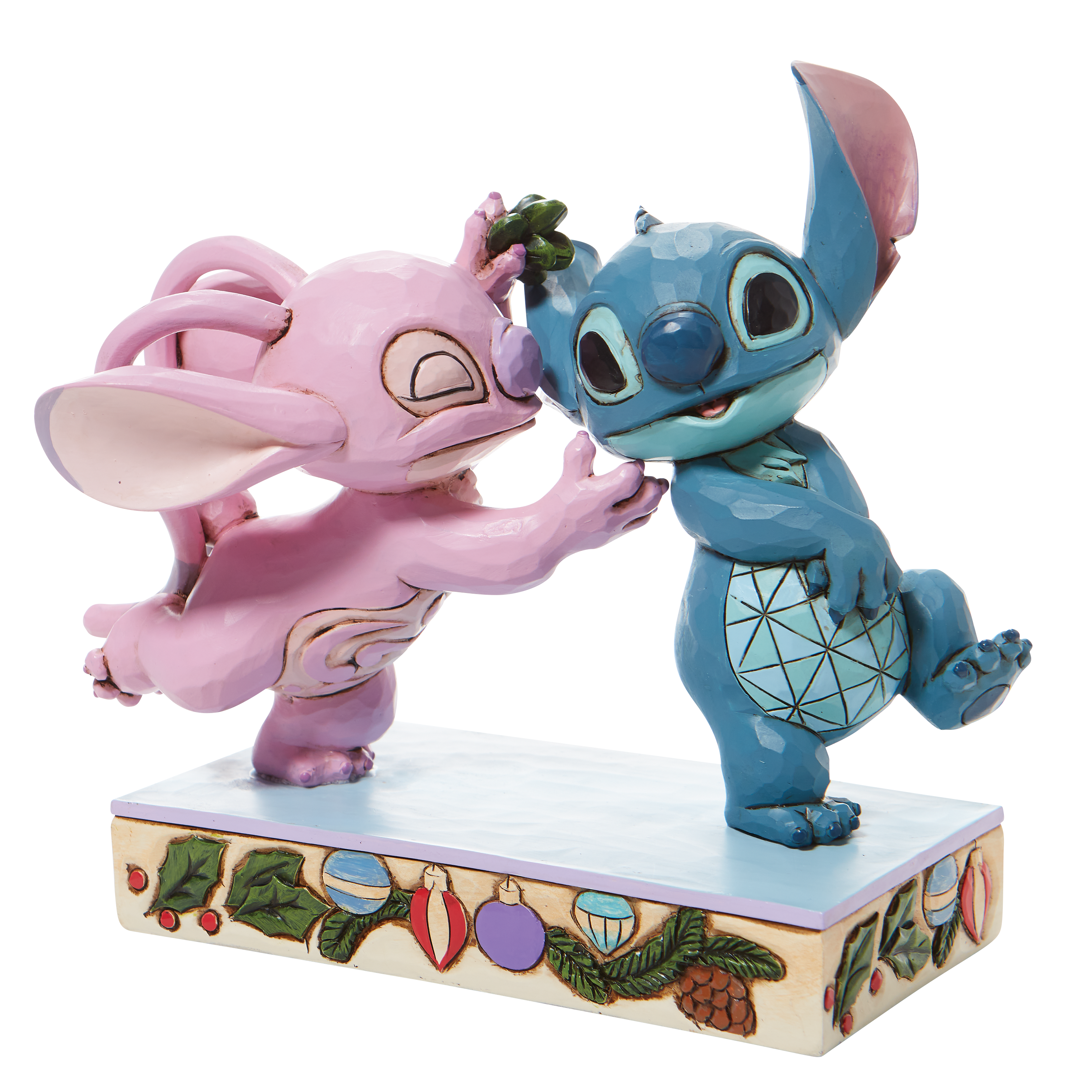 Jim Shore Disney Traditions Angel and Stitch mistletoe kisses 6008980