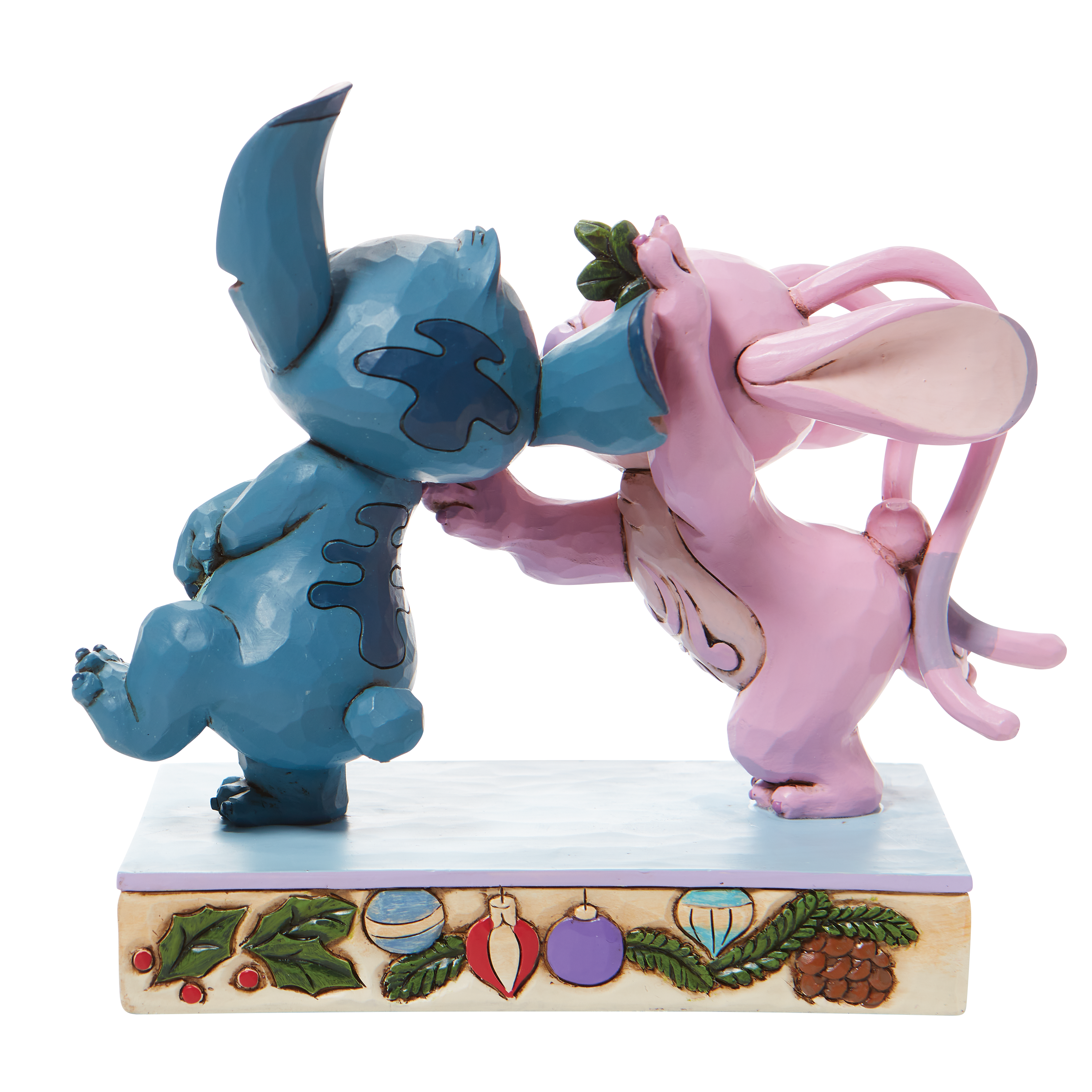 Jim Shore Disney Traditions Angel and Stitch mistletoe kisses 6008980