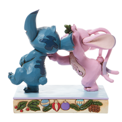 Jim Shore Disney Traditions Angel and Stitch mistletoe kisses 6008980