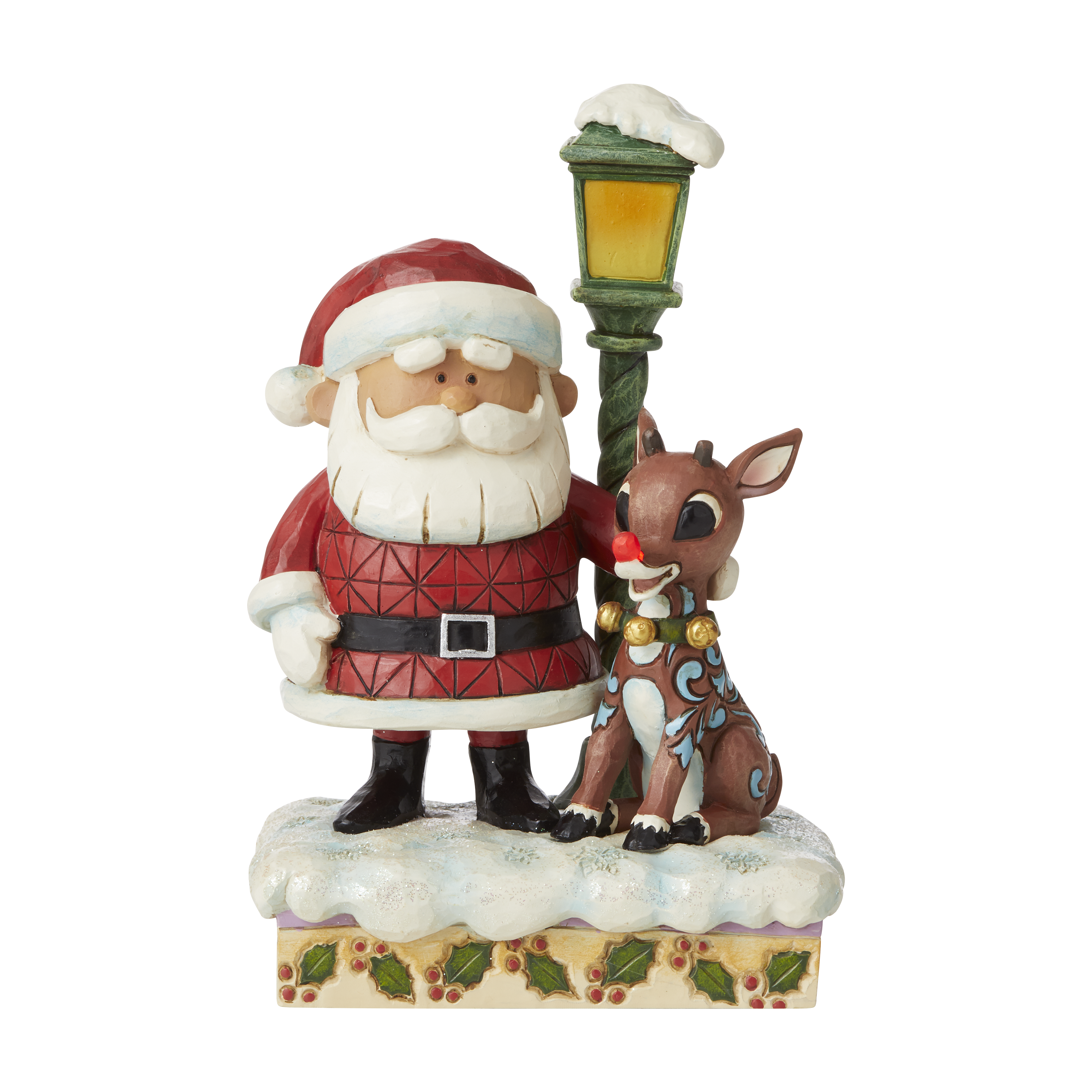 Rudolph & Santa Lite Up Lamp Post 6009110