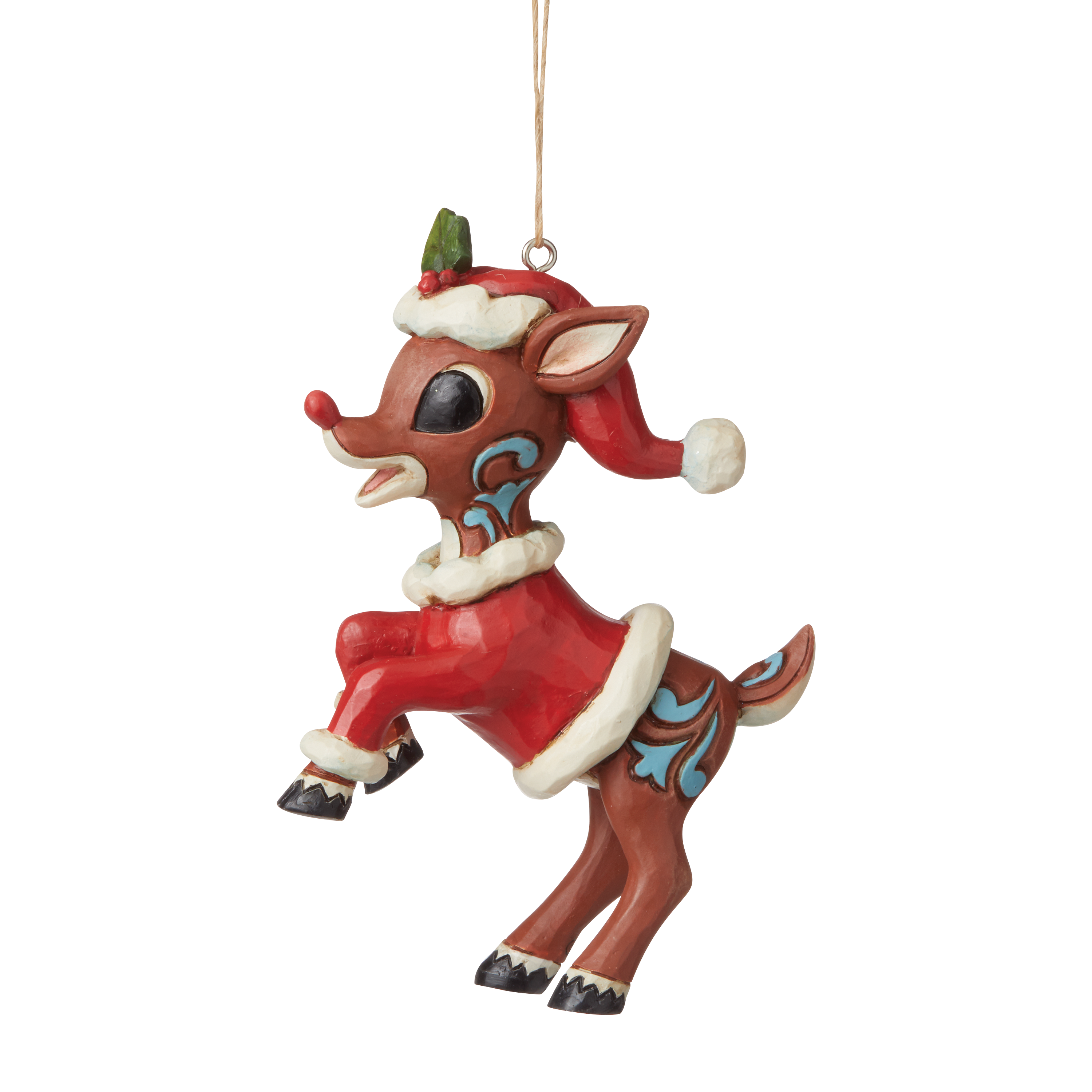 Rudolph in Santa suit ornament 6009113