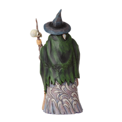 Witch with broom and skull 6009507