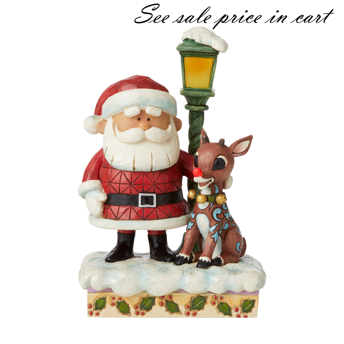 Rudolph & Santa Lite Up Lamp Post 6009110