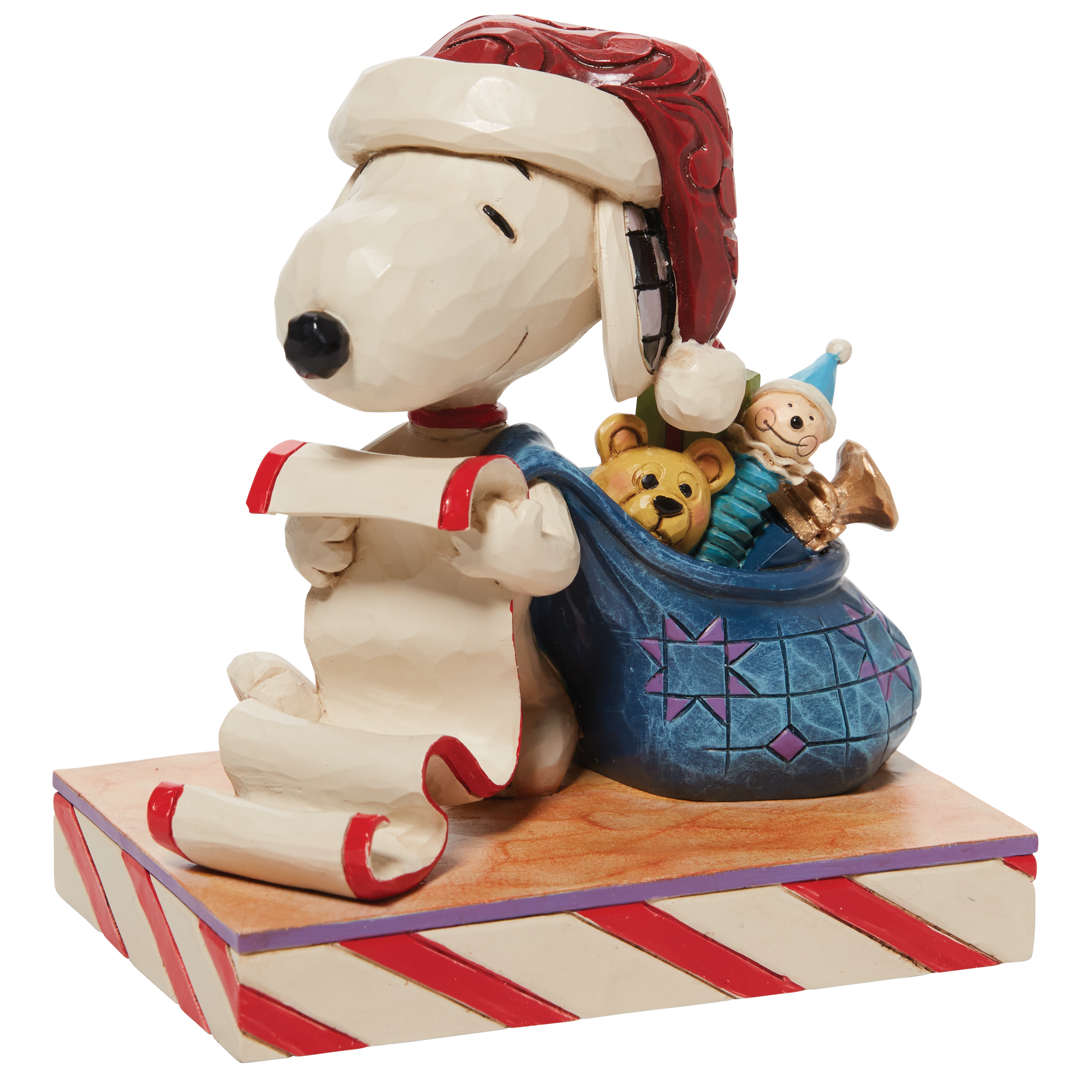 Jim Shore Peanuts Santa Snoopy with list and bag Figurine 6010323