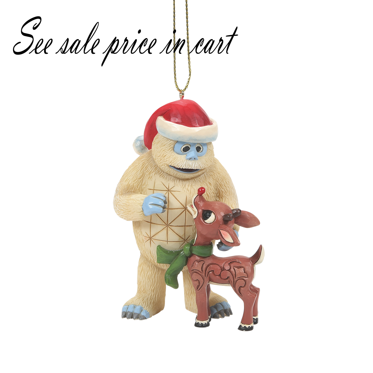 Jim Shore Rudolph and Bumble Hanging Ornament 6010718