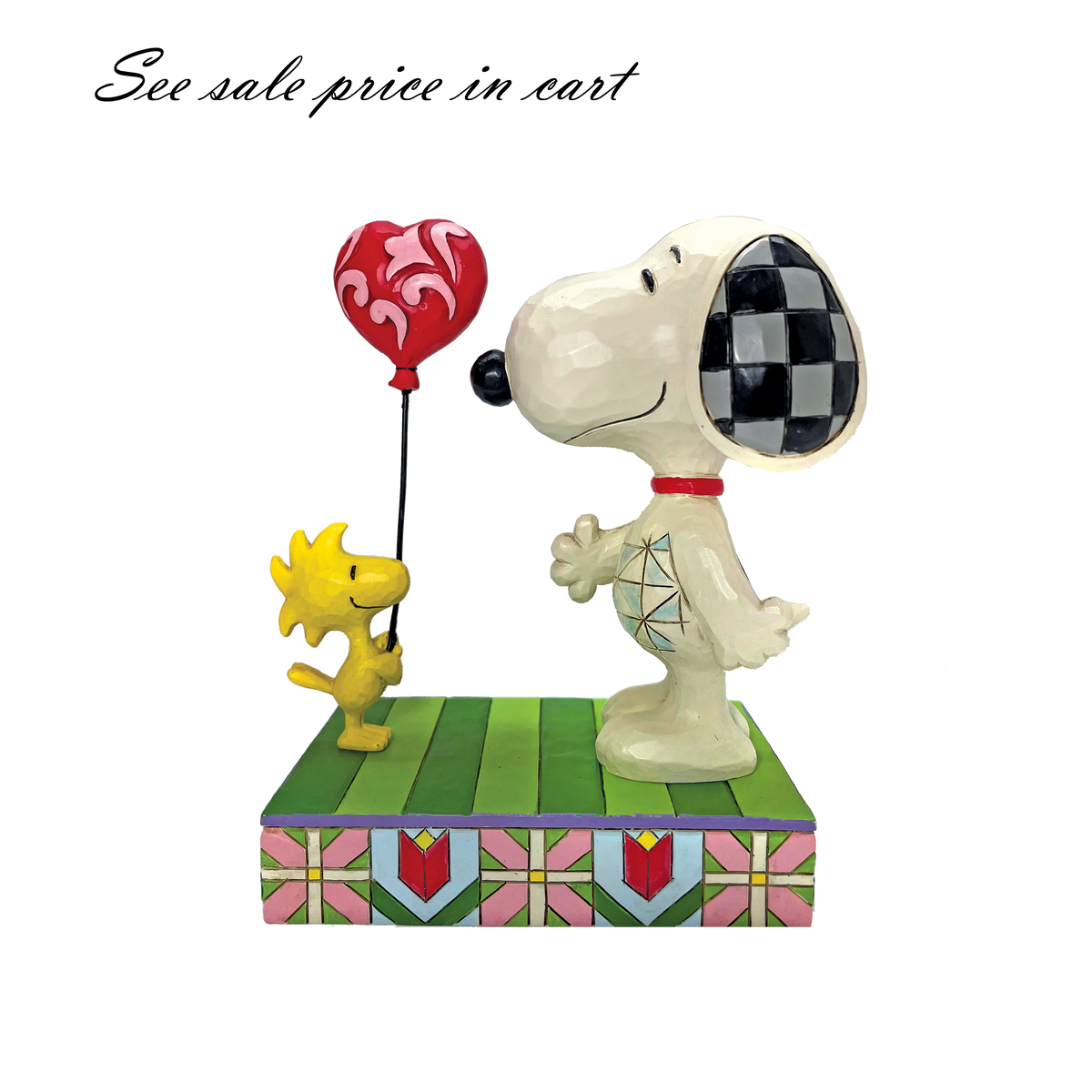 Jim Shore Peanuts Woodstock Snoopy Heart Balloon  6011948