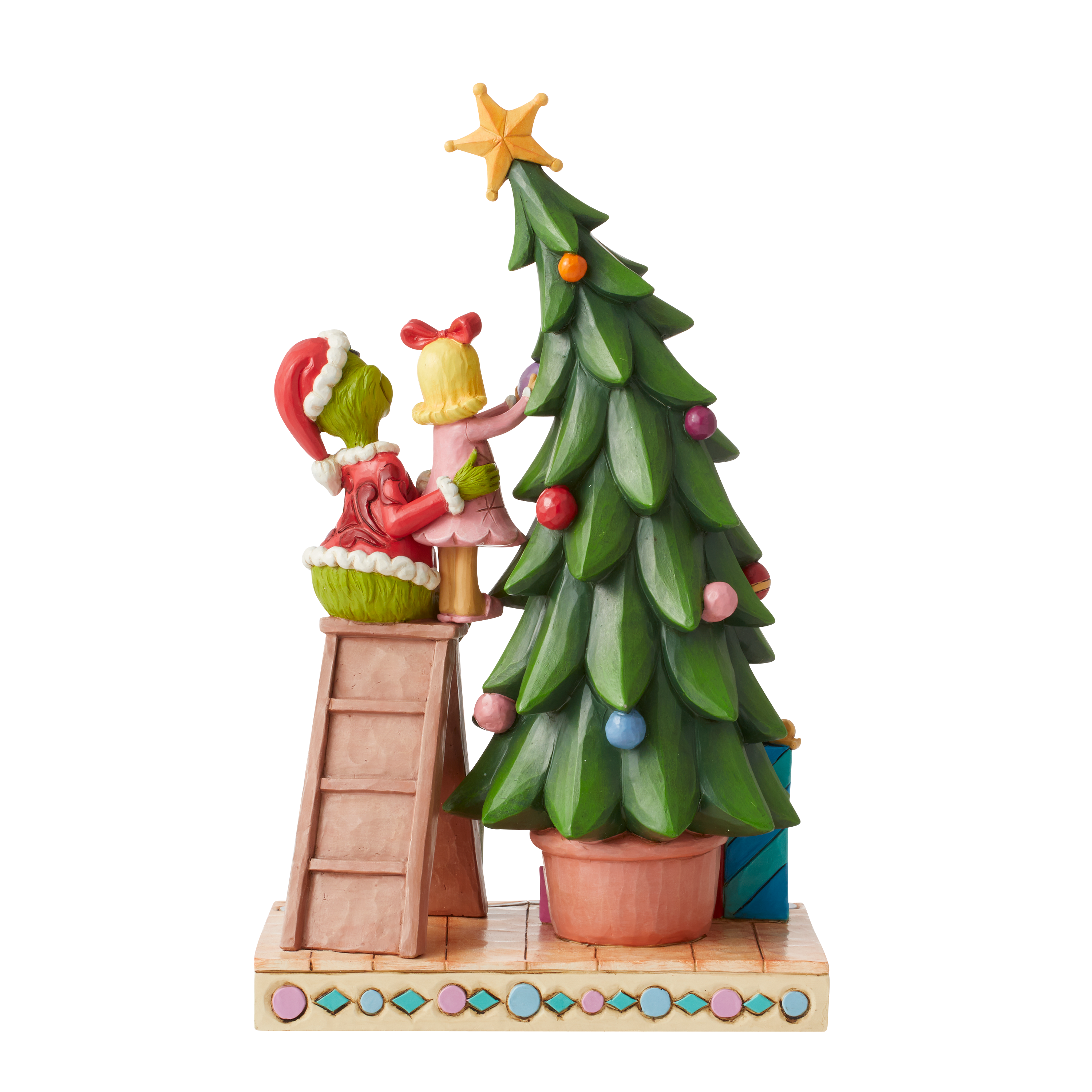 Jim Shore GRINCH CINDY LOU WHO DECORATING TREE Christmas Figurine 6012694