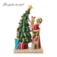 Jim Shore GRINCH CINDY LOU WHO DECORATING TREE Christmas Figurine 6012694