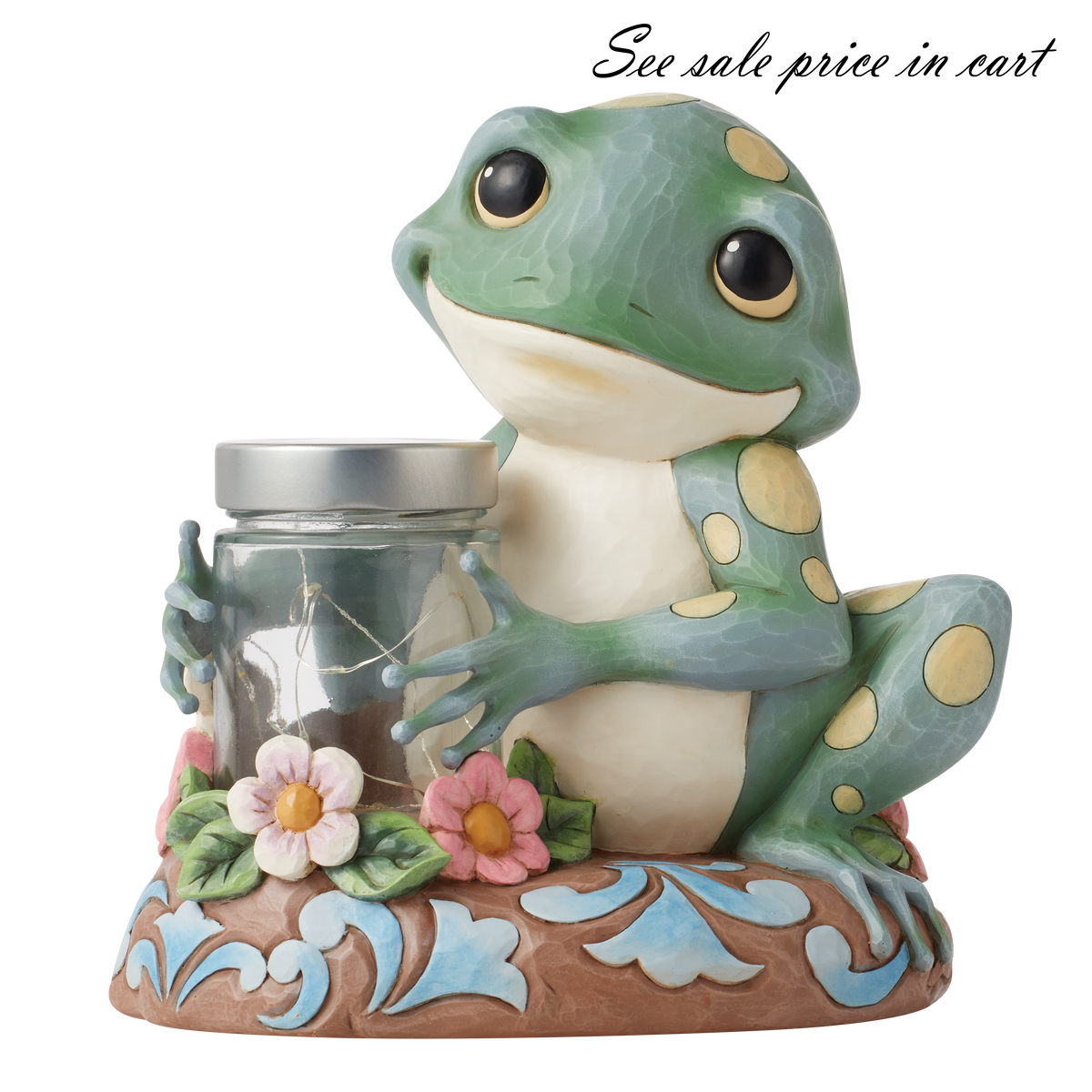 Heartwood Creek Frog With Jar of Fireflies Figurine 6014431