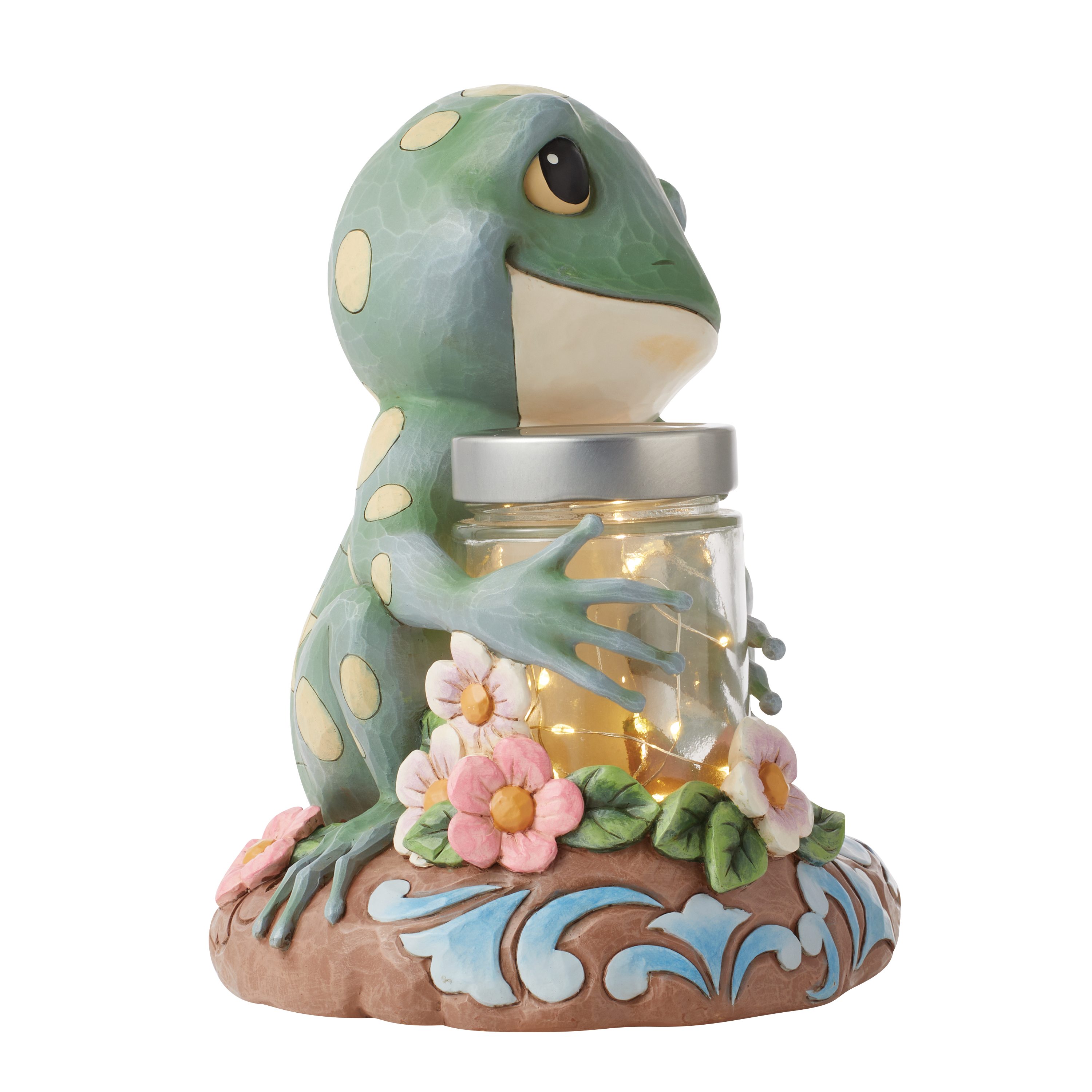 Heartwood Creek Frog With Jar of Fireflies Figurine 6014431