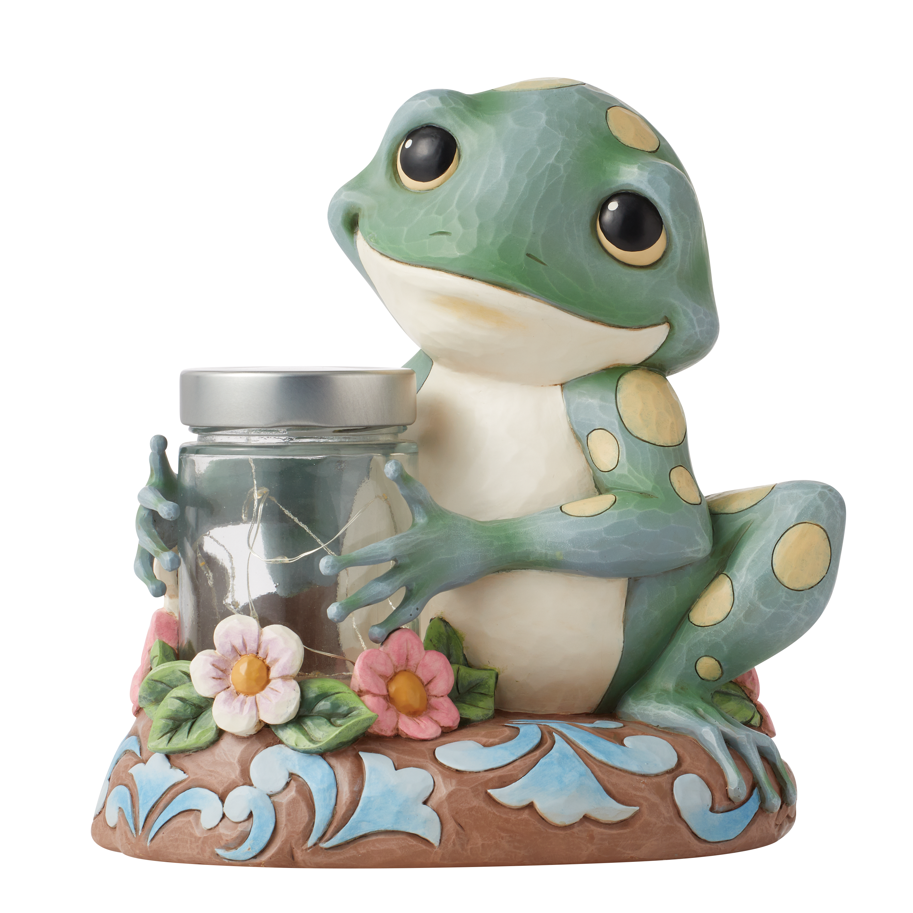 Heartwood Creek Frog With Jar of Fireflies Figurine 6014431