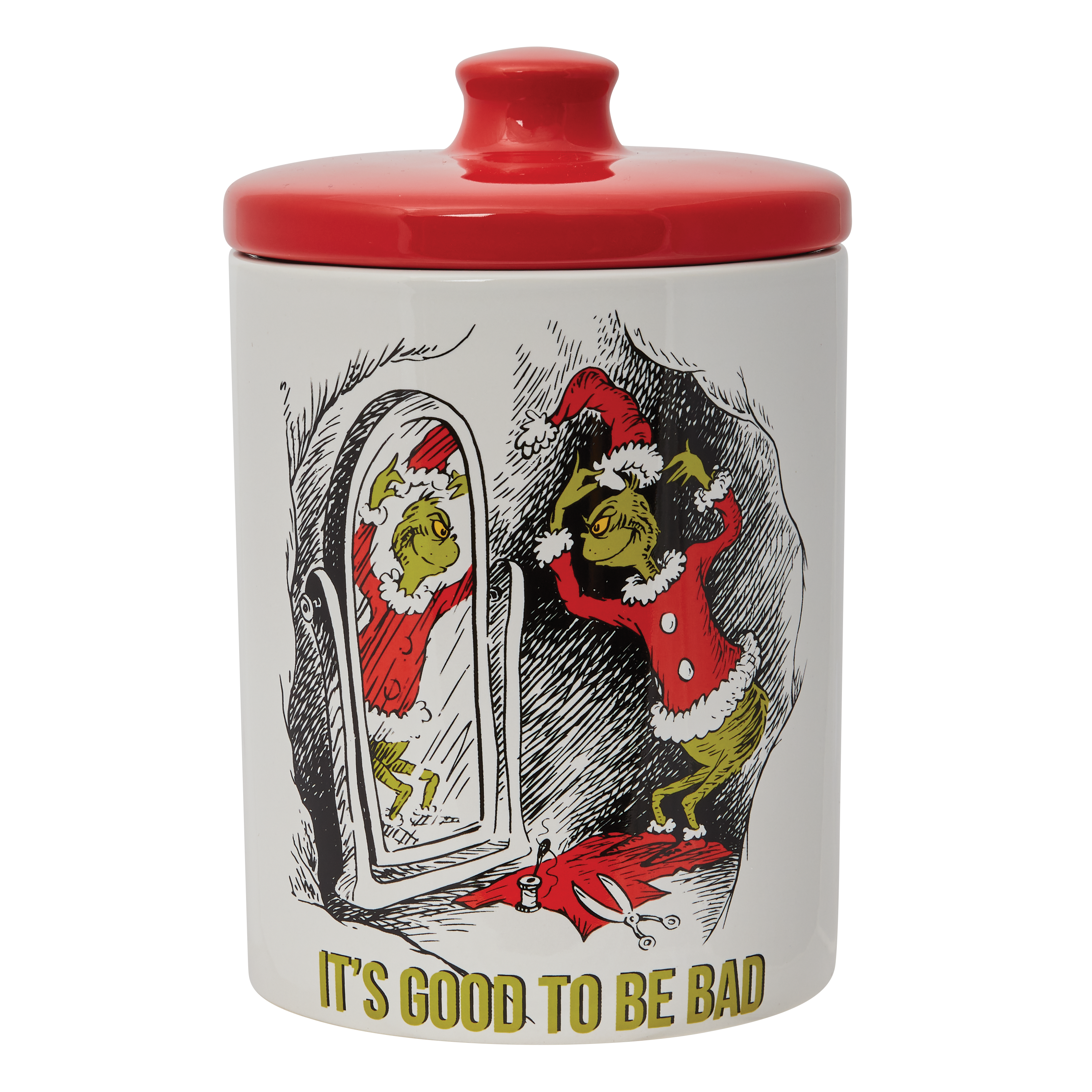 Classic Santa Grinch Canister Studio Brands Cookie Jar 6015780