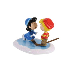 Department 56 Peanuts Village Accessories Lucy and Schroeder Have a Pretty Face 6018320
