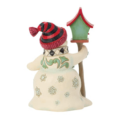 Enesco Jim Shore Heartwood Creek Highland Glen Snowman with Birdhouse 6019272