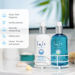 Inis the Energy of the Sea - Liquid Hand Soap and Lotion Set with Caddy