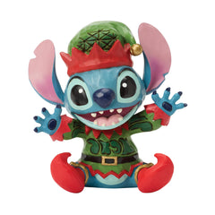 Enesco Disney Traditions Stitch Dressed as a Christmas Elf Miniature 6018715