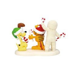 Department 56 Snowbabies Garfield and Odie with Candy Canes Licked It Right Off 6018147