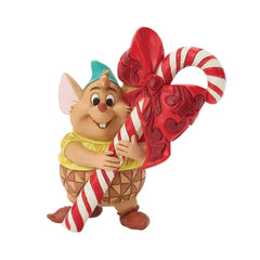 Enesco Disney Traditions by Jim Shore Cinderella Gus Holding a Candy Cane Miniature 6018720