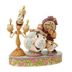 Enesco Disney Traditions Beauty and The Beast Lumiere, Mrs. Potts, Chip and Cogsworth 6018724