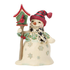 Enesco Jim Shore Heartwood Creek Highland Glen Snowman with Birdhouse 6019272