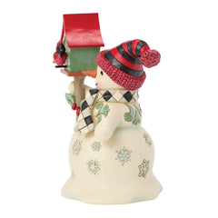 Enesco Jim Shore Heartwood Creek Highland Glen Snowman with Birdhouse 6019272