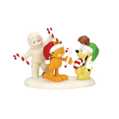 Department 56 Snowbabies Garfield and Odie with Candy Canes Licked It Right Off 6018147