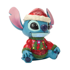 Enesco Disney Traditions Stitch Wearing a Christmas Sweater Light Up  6018714