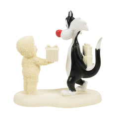 Department 56 Snowbabies Looney Tunes Tweety and Sylvester a Pwesent for a Putty Tat 6016029