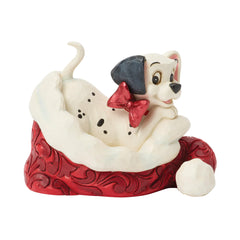 Enesco Disney Traditions 101 Dalmatians Puppy Sitting in a Santa Hat Miniature 6018719