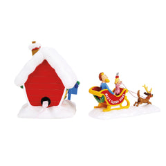 Department 56 Dr. Seuss Grinch Village Max's Sleigh Rides 2-Piece Light Up Building 6018383