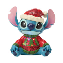 Enesco Disney Traditions Stitch Wearing a Christmas Sweater Light Up  6018714