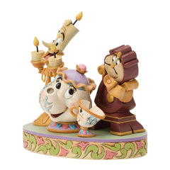 Enesco Disney Traditions Beauty and The Beast Lumiere, Mrs. Potts, Chip and Cogsworth 6018724