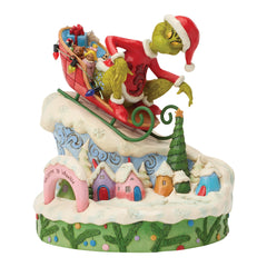 Enesco Dr. Seuss Grinch by Jim Shore Grinch Sitting on a Small Sled 6018956