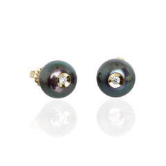 Diamond in a Pearl Earrings GAL-906YB