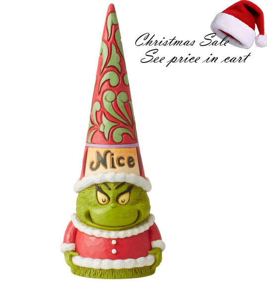 Naughty/Nice Grinch Gnome Jim Shore Dr. Seuss 6012704