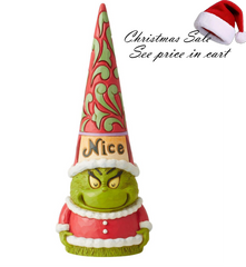 Naughty/Nice Grinch Gnome Jim Shore Dr. Seuss 6012704