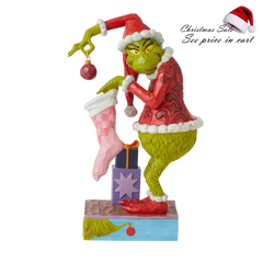 Grinch By Jim Shore Grinch Stealing Ornament Figurine 6010781