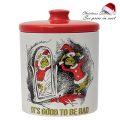 Classic Santa Grinch Canister Studio Brands Cookie Jar 6015780