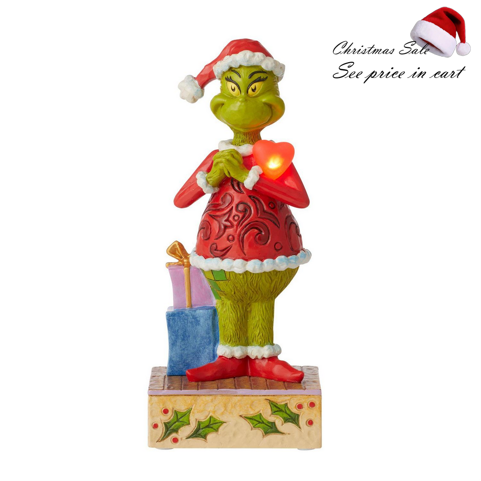 Grinch with Large Red Heart Jim Shore Dr. Seuss 6010782