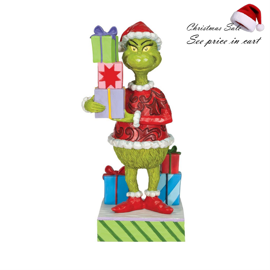 Grinch Holding Presents Jim Shore Dr. Seuss 6010778